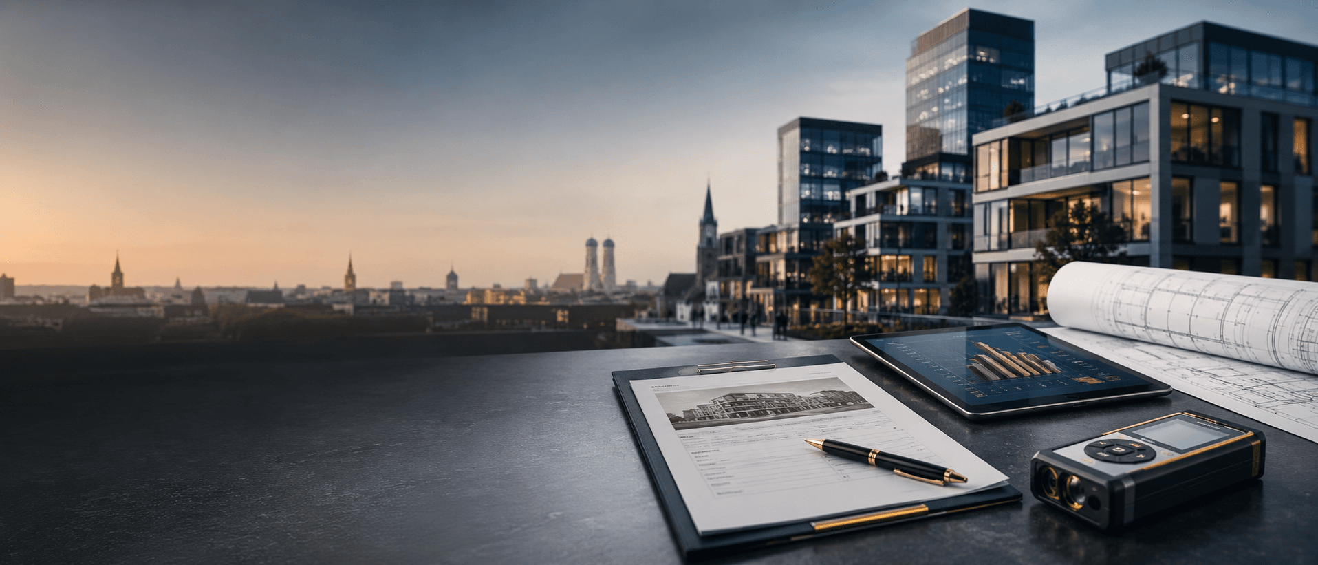 München Skyline mit historischen Gebäuden